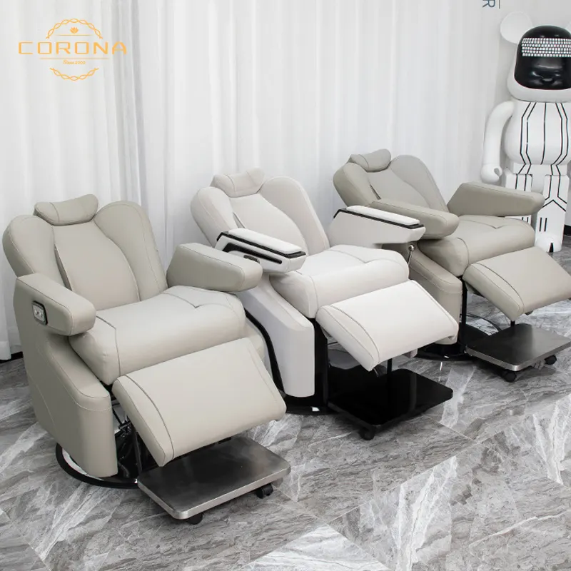 Profissional luxo barbeiro loja cadeira couro Material Heavy Duty elétrica barbeiro cadeira