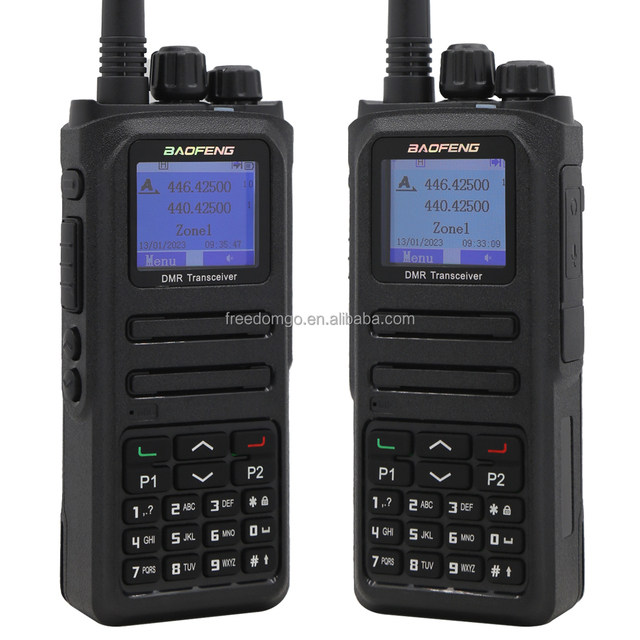 BFDM-1701A Handheld DMR Screen Bao Feng 2Way UHF&VHF Wireless Intercom 3000 Channels 5W Output Power 0-10KM Range Water