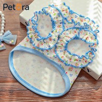 Harnais pour chien Petora, vente flash, motif floral, volants côtelés, avec anneau en D, pour petit chiot, promenade quotidienne