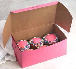 Scatole Rosa per Pasticceria per Cupcake, Dessert, Biscotti, Caramelle - Confezioni Ideali per Pasticcerie e Dolci Fatti in Casa, e Regali - Product Image 6