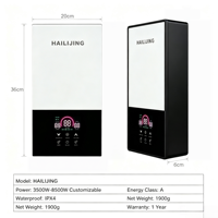 Chauffe-eau électrique instantané sans réservoir OEM 5500W en acier inoxydable avec réservoir en plastique, commande tactile, écran LED, économie d'énergie, pour hôtel et usage domestique