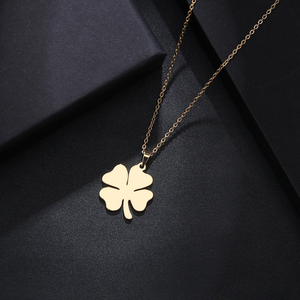Minimalist Delicate Women Jewelry Blank 4 <strong>Leaf</strong> <strong>Clover</strong> Pendant Stainless Steel Four <strong>Leaf</strong> <strong>Clover</strong> <strong>Necklace</strong> for DIY Laser Engraved - Product Image 4