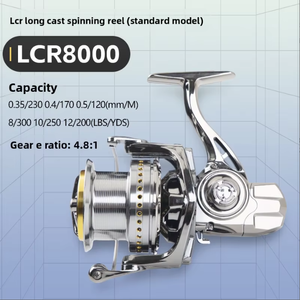 Nouvelle Moulinette Spinning Diaomi 4.8:1, Rapport de Transmission Métallique, Conception Anti-Rétroaction Gaucher pour la Pêche en Mer, la Pêche <span class=keywords><strong>Verticale</strong></span> et la Pêche Longue Distance (Grand Modèle) - Product Image 2