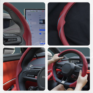 Housse <span class=keywords><strong>de</strong></span> <span class=keywords><strong>Volant</strong></span> <span class=keywords><strong>de</strong></span> Voiture Universelle Antidérapante en Cuir Nappa 5D Multicolore 38 cm Protecteur <span class=keywords><strong>de</strong></span> Poignée <span class=keywords><strong>de</strong></span> <span class=keywords><strong>Volant</strong></span> - Product Image 5