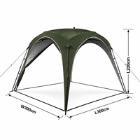 Auvent de camping pliable pour 3 à 6 personnes, abri solaire, pavillon imperméable pour le camping, la randonnée et le trekking