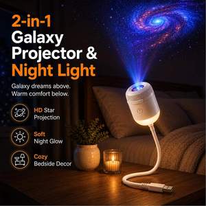 Lámpara de Proyección Nocturna <span class=keywords><strong>3D</strong></span> Romántica con Diseño de Cielo Estrellado y Océano, Lámpara Proyectora LED de Cielo Estrellado Cósmico para el Hogar, Éxito de Ventas Navideño - Product Image 6