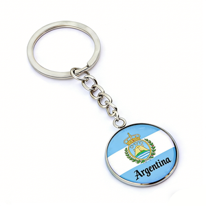 Wholesale Barbados Brazil Argentina Style Custom Design Souvenir Promotion Gift <strong>Glass</strong> Keychain Key Chain - Product Image 5