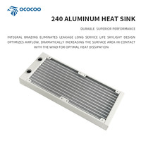 OCOCOO Radiateur en aluminium 240L-8, système de refroidissement par eau à 8 broches pour boîtier d'ordinateur, pour équipement de beauté, liquide et eau