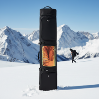 Nouvelles planches de ski simples et doubles avec sangles rétractables, conception étanche, compartiments séparés pour articles mouillés/secs, grande capacité, en nylon à roulettes