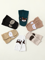 Chaussettes antidérapantes pour tout-petits CMAX avec logo personnalisé OEM, lot de 6 paires, motif dessin animé mignon, en coton de classe A, antidérapantes sur toute la semelle, tube court