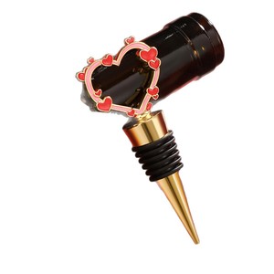 Heart-Shaped <b>Wine</b> Bottle <b>Stopper</b> Gold Silver Rose Gold Zinc Alloy Sealing For Wedding Valentine Gift - Product Image 5
