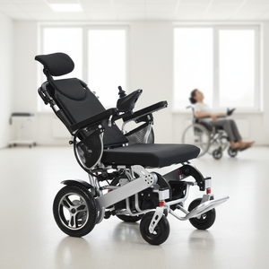 <span class=keywords><strong>Fauteuil</strong></span> roulant <span class=keywords><strong>électrique</strong></span> multicolores avec batterie au lithium 24V 12AH/20AH en alliage d'aluminium inclinable - Product Image 1