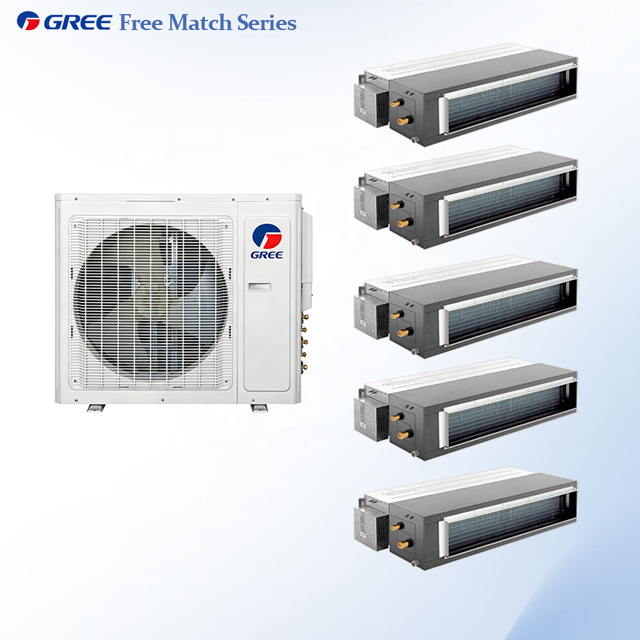 42000Btu HVAC System Multi Split Duct Type Free Match Air Conditioner for Commercial Buildings 1 to 5 Mini VRF Air Conditioner