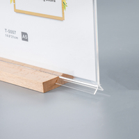 Support de table en bois et acrylique personnalisé pour cartes A4, A5, A6 – Présentoir de menu et porte-étiquettes de prix pour café, hôtel, bureau