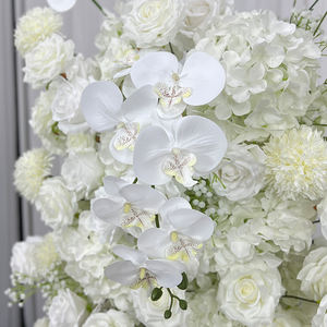 ผ้าปูโต๊ะดอกไม้ประดิษฐ์สีขาวบริสุทธิ์เหมือนจริงสำหรับงานแต่งงานและงานอีเว้นท์ ผ้าปูโต๊ะงานแต่งงาน ของตกแต่งงานแต่งงาน - Product Image 4