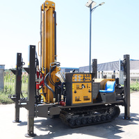 Foreuse hydraulique DTH sur chenilles haute vitesse pour puits profonds, avec contrôle de profondeur de pénétration rapide pneumatique de 200 m