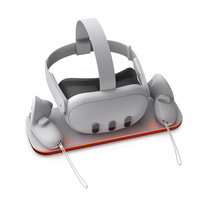 RGEEK Casque à bande lumineuse LED pour Meta Quest 3 VR Station de charge pour Quest 3 Station de charge
