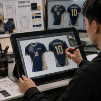 Camiseta de Fútbol Personalizada Auténtica con Impresión Digital a Medida para Minoristas Deportivos Globales