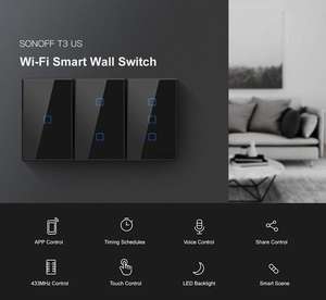 Panel Táctil Cinético Inalámbrico Inteligente de 2 Botones, 10A, 100-240V, Material de PC, Interruptor de Pared con Control LED - Product Image 6