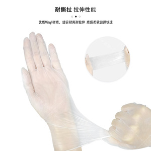 Blue Guard Disposable PVC <b>Gloves</b> 9-Inch Transparent Oil-Resistant Non-Sterile Smooth Household Industrial Use - Product Image 2