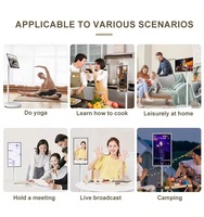 Téléviseur LED intelligent portable de 32 pouces avec interface 4K, boîtier blanc pour appareils électroménagers et éducation, écran de 24 pouces pour regarder des films