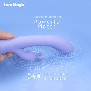 G spot Vagina clitoride leccare vibratore Dildo stimolare masturbarsi vibratore coniglio in Silicone per le donne - Product Image 2