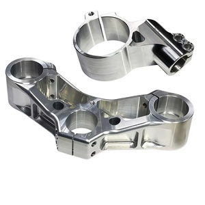 OEM CNC Machined Milled and Polished Stainless Steel <strong>Billet</strong> <strong>Aluminum</strong> Brass Triple Clamps for Motorcycle Custom Bike Parts - Product Image 3