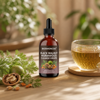 Gouttes d'armoise et de noix noires 60ml – Nettoyant naturel liquide, complément alimentaire végétalien