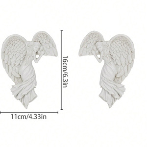 Redemption Thiên Thần Cửa Khung Trang Trí Đánh Thức Nghệ Thuật Dân Gian Tôn Giáo Nhựa Mặt Dây Chuyền Treo Trang Trí Có Cánh Màu Đỏ Thiên Thần Với Khung - Product Image 4