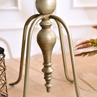 Table basse INNOVA Home Living Room, style industriel, ronde, en métal sculpté, décorative, durable, antique, facile à assembler.