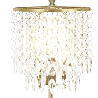 Lampe de table USB moderne à intensité variable en cristal pour salon, bureau, chambre à coucher - Corps en PVC écologique