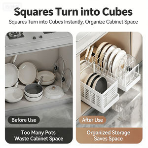 <span class=keywords><strong>Organisateur</strong></span> de <span class=keywords><strong>tiroir</strong></span> de cuisine sous l'évier, support de rangement coulissant pour couvercles de casseroles et poêles, détachable, vente en gros - Product Image 2