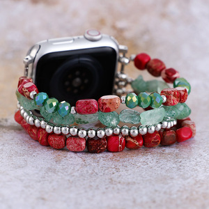 Bracelet tissé en textile plaqué or pour Apple Watch, bracelet tendance pour montre connectée, automne 2024 - Product Image 3