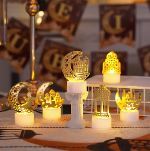 شمعة رمضان مصباح صغير نجم قمر LED مصباح إضاءة مثالية هدية عيد مبارك لمنزل المسلمين والحفلات والطاولات - Product Image 6