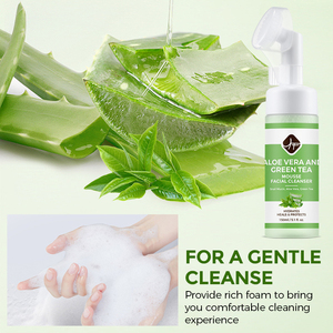 Factory Supplier Natural Aloe Vera <strong>and</strong> <strong>Green</strong> Tea Forming Cleanser for Brightening Anti Aging Face <strong>Cleaning</strong> - Product Image 4