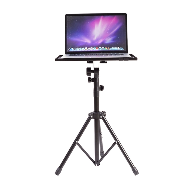 58-125cm Height Adjustable Tripod Projector Laptop Floor Stand with Tray