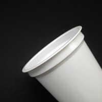 Sulide Emballage Jetable 8oz Pot de Yaourt en Plastique Pots de Yaourt Emballages Marque Pot à Yaourt avec Couvercles