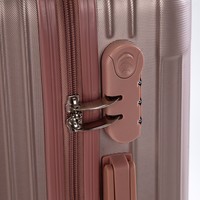 Ensemble de valises de voyage modernes ABS Spinner, couleur unifiée corps et accessoires, trolley rétractable, serrure TSA, roues silencieuses