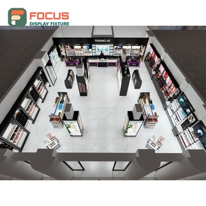 Factory Direct Retail Shop Brushed Stainless Steel Display Island Project Management Cosmetic Display <b>Cabinet</b> - Product Image 5