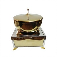 Neuheiten: Glänzend Polierter Goldener Edelstahl-Chafing-Dish, Gasbetriebener Buffet-Server für Hotel- und Catering-Einsatz, Speisenwärmer
