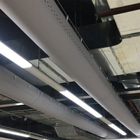 Conduit d'air en tissu anti-moisissure de style industriel, résistant aux hautes températures (165g/260g), pour fabricants alimentaires, hôpitaux et écoles