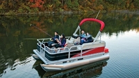 Ponton de pêche électrique de luxe de 16 pieds, conception d'aviron en aluminium avec moteur hors-bord pour lac et surf