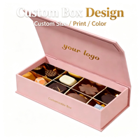 Boîte cadeau en carton rigide écologique haut de gamme personnalisée faite à la main pour la Saint-Valentin, fermeture magnétique, revêtement UV, chocolat