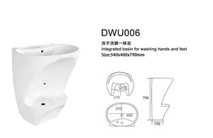 Chaozhou 핫 세일 도매 이슬람 Wudu 발 세척 분지 세라믹 무료 서 받침대 손 세척 싱크 - Product Image 3