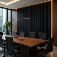 Panneaux acoustiques imperméables en PS, panneaux muraux absorbants le son, panneaux muraux décoratifs 3D pour la décoration de studio et de bureau