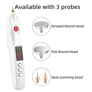 Stylo anti-verrues rechargeable par USB, 5 vitesses, outil <span class=keywords><strong>professionnel</strong></span> d'élimination des grains de beauté et verrues, écran LCD, éliminateur de taches indolore pour le visage - Product Image 1