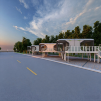 Cabine préfabriquée capsule spatiale à couleur extérieure personnalisée pour projet de construction d'extension d'hôtel-resort