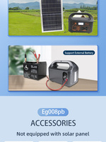 Générateur d'énergie solaire portable 150W 144wh avec contrôleur MPPT batteries au plomb pour camping stock léger disponible