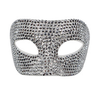 Masque d'Halloween pour concert et spectacle, masque de soirée haut de gamme en strass, demi-masque européen et américain tendance, masque pour les yeux en strass