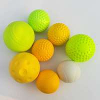 Ningyue Haute Qualité 9 pouces 5 OZ Balle de baseball d'entraînement à surface alvéolée, noyau solide en PU, antidérapante, durable, avec logo personnalisé, pour usage neutre